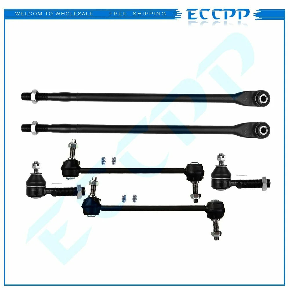 6pcs Inner & Outer Tie Rods Sway Bar End Links For 1993 -1997 Chrysler Concorde 6B93BC-57 [1]
