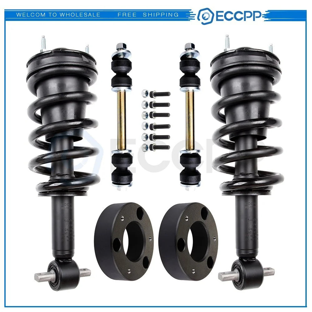 6pcs Stabilizer Bar Links 139105 F Strut Coil Spring Assembly Leveling Lift Kits KOEEP [1]
