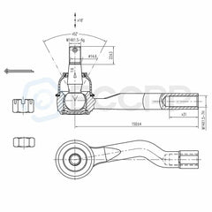 6pcs Suspension Stabilizer Bar Link Tie Rod End Kit For 03-06 Infiniti FX45 FX35 6B93BC-57 [4]