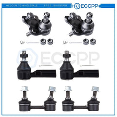 6x Front Lower Ball Joint Tie Rod Ends Sway Bar Fits 1998-2002 Chevrolet PRIZM 6B93BC-57 [1]