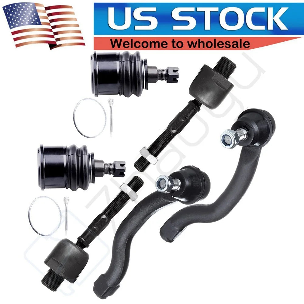 6x Front Lower Ball Joints Inner Outer Tie Rods Fits 2008-2012 Honda Accord KOEEP [1]