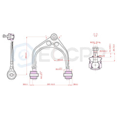 6x Front Upper Lower Control Arms Fits Chrysler 300 Dodge Charger Challenger KOEEP [2]