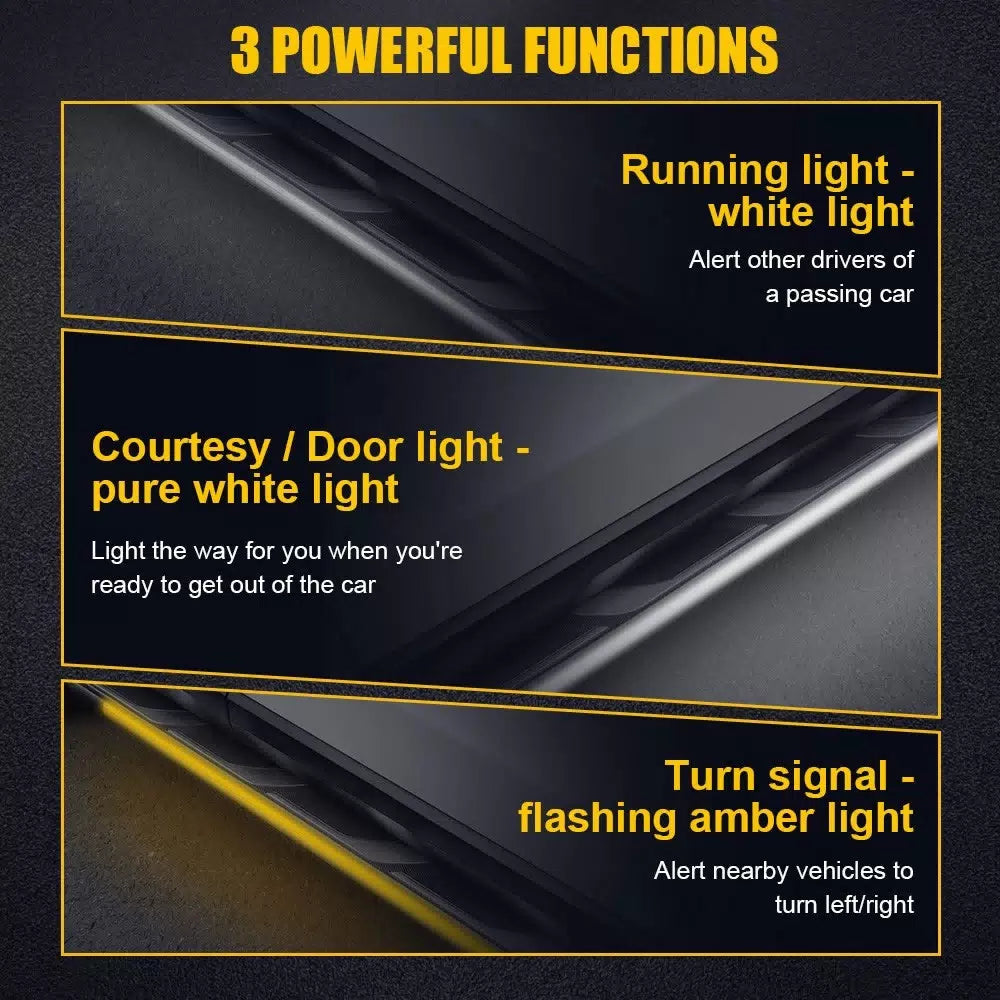 70" Running Board LED Lights Side Step Strip Bar Turn Signal Truck Off-Road SUV 6B93BC-57 [5]