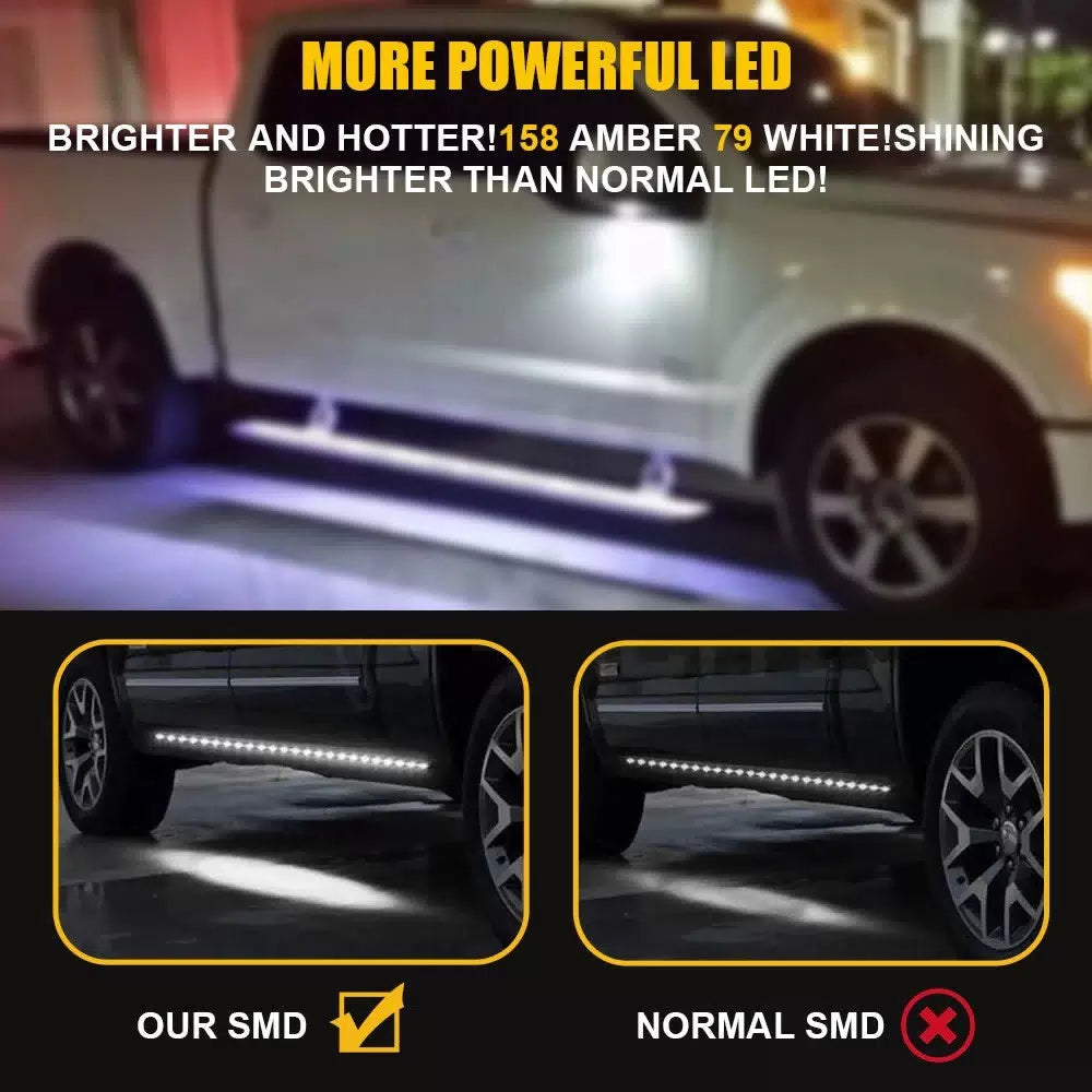 70" Running Board LED Lights Side Step Strip Bar Turn Signal Truck Off-Road SUV 6B93BC-57 [6]