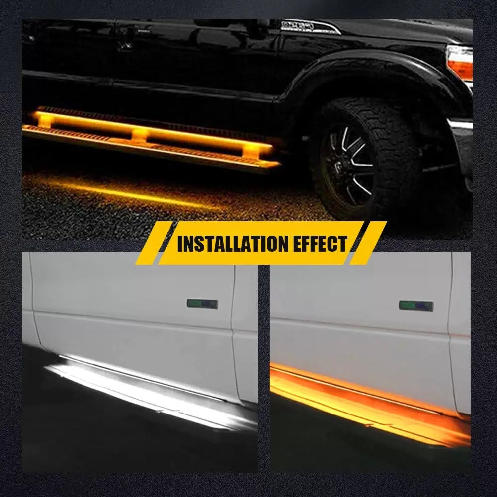 70" Running Board LED Lights Side Step Strip Bar Turn Signal Truck Off-Road SUV 6B93BC-57 [8]