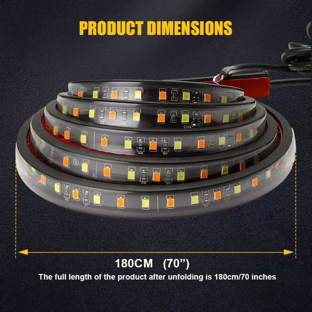 70" Running Board LED Lights Side Step Strip Bar Turn Signal Truck Off-Road SUV 6B93BC-57 [9]