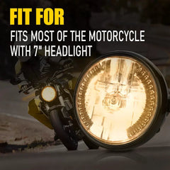 7" Motorcycle Headlamp w/ Turn Signal LED Headlight Housing Bracket Universal A 6B93BC-57 [2]
