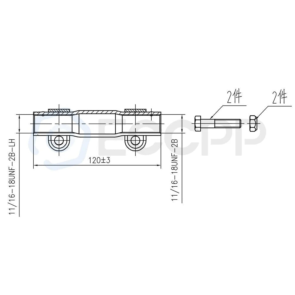7x Front Tie Rods Adjusting Sleeves Steering Part For GMC Yukon Chevy Tahoe RWD KOEEP [2]