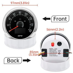 85mm Boat GPS Speedometer 0-160MPH Odometer Gauge Waterproof for Car Truck 6B93BC-57 [3]