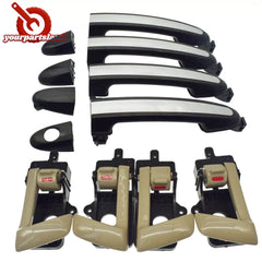 8PCS Front Rear Outside Inside Door Handle for Hyundai Santa Fe 2007 2008-2012 6B93BC-57 [2]