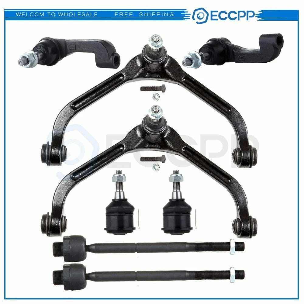 8PCS Upper Control Arm Inner Outer Tie Rod Ends Fits 2002 2003 2004 Jeep Liberty 6B93BC-57 [1]