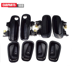 8Pcs Outer & Inner Door Handle Black For 1998-02 Toyota Corolla Prizm 6921002040 6B93BC-57 [1]