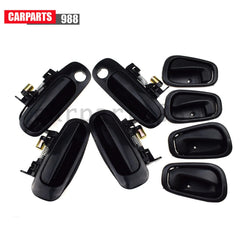 8Pcs Outer & Inner Door Handle Black For 1998-02 Toyota Corolla Prizm 6921002040 6B93BC-57 [4]