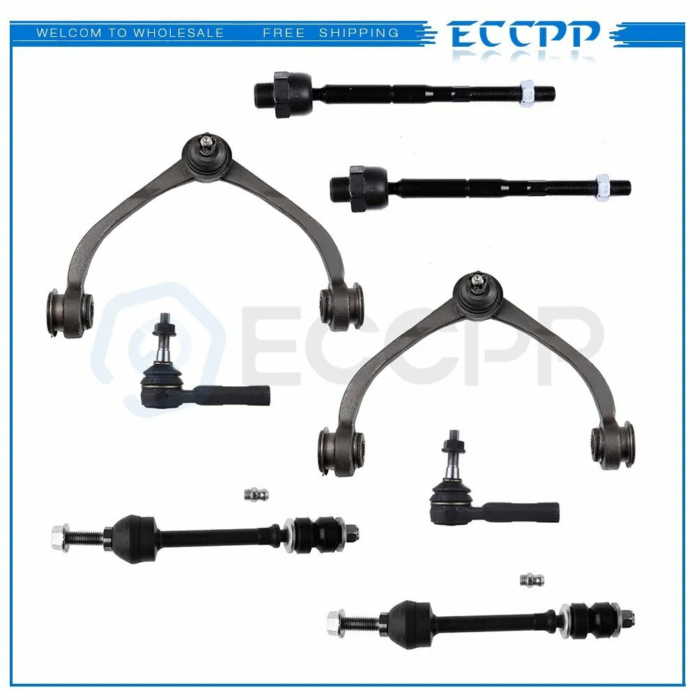 8Pcs Suspension Kit Control Arms Tie Rods Sway Bar End Links for Dodge Dakota KOEEP [1]