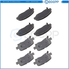 8X Front Rear Ceramic Brake Pads For 2003 2004 2005 2006 2007 2008 Honda Pilot 6B93BC-57 [1]