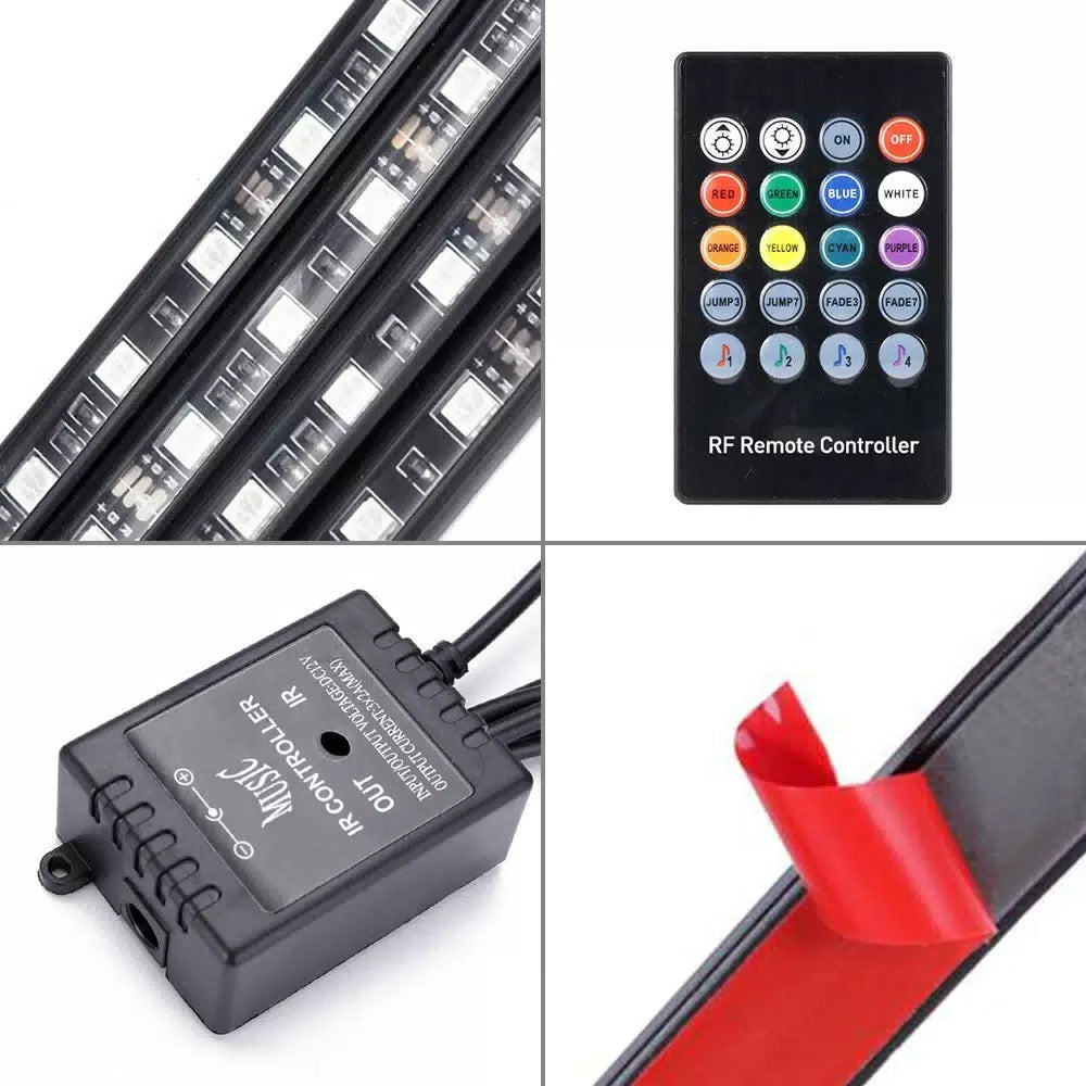 8 Colors LED Strip Under Car Tube Underglow Underbody System Neon Light Kit EOA 6B93BC-57 [6]