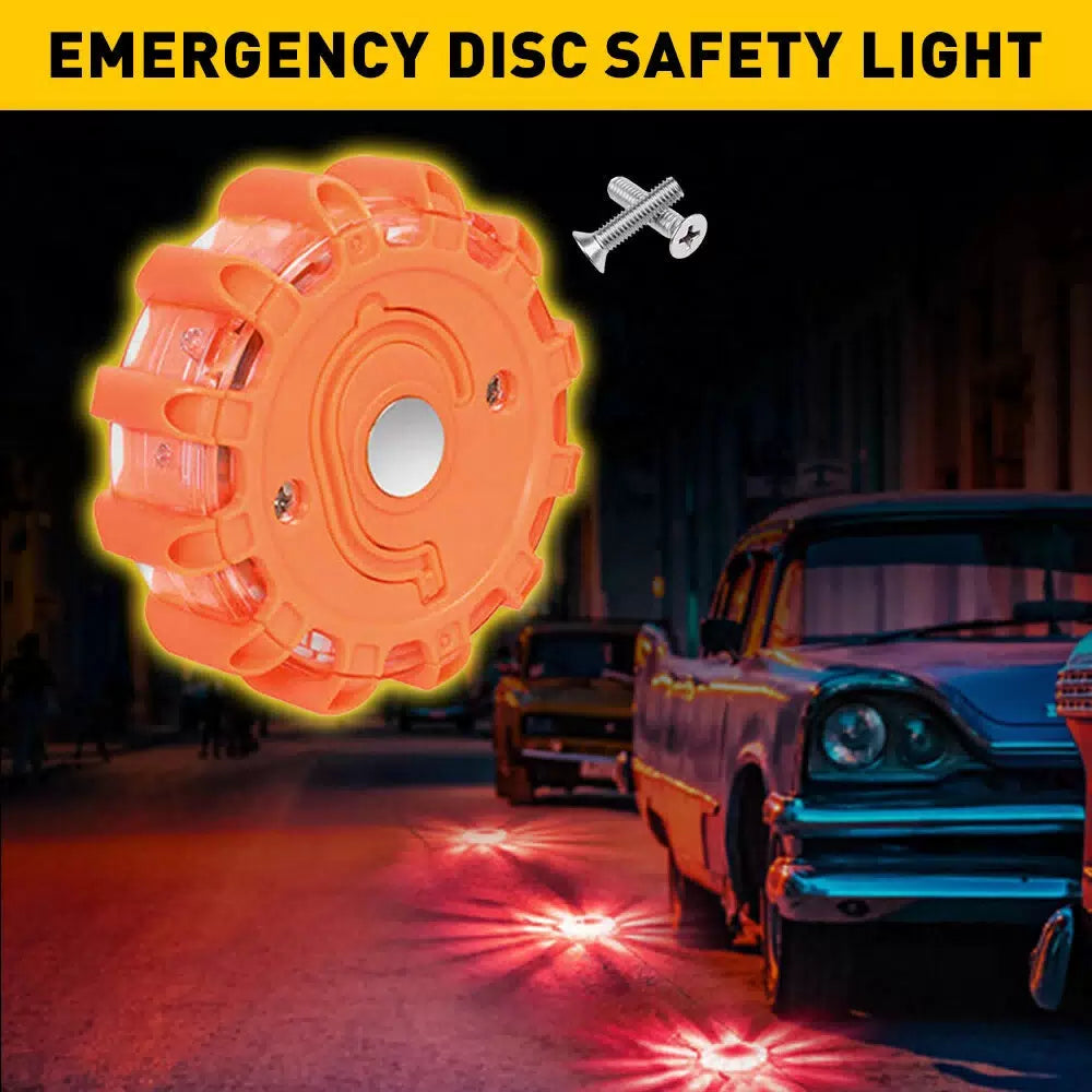8 LED Road Flares Emergency Disc Safety Light Flashing Roadside Beacon Warning' 6B93BC-57 [1]