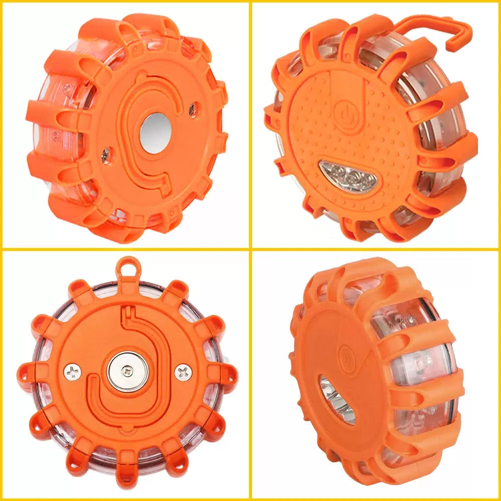 8 LED Road Flares Emergency Disc Safety Light Flashing Roadside Beacon Warning' 6B93BC-57 [3]
