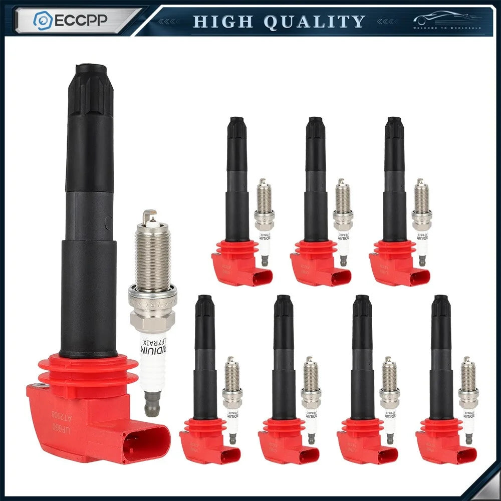 8 Pcs For 4.8L V8 08-16 Porsche Cayenne 10-16 Panamera Ignition Coil Spark Plug KOEEP [1]