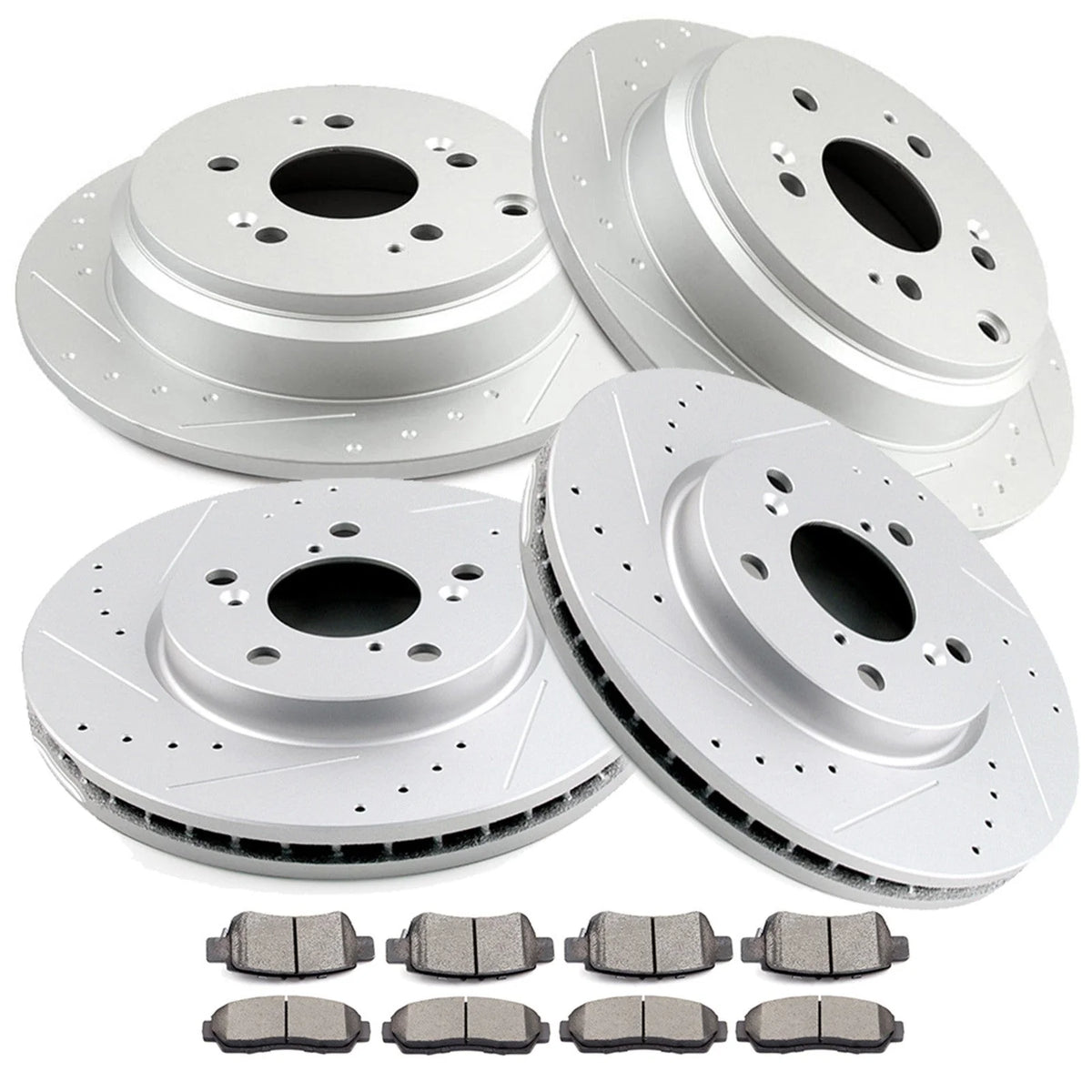 8pc Front Rear Brake Rotors Ceramic Brake Pads Kit for 2005 - 2010 Honda Odyssey KOEEP [1]