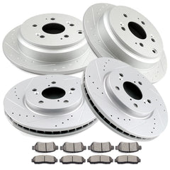 8pc Front Rear Brake Rotors Ceramic Brake Pads Kit for 2005 - 2010 Honda Odyssey KOEEP [1]