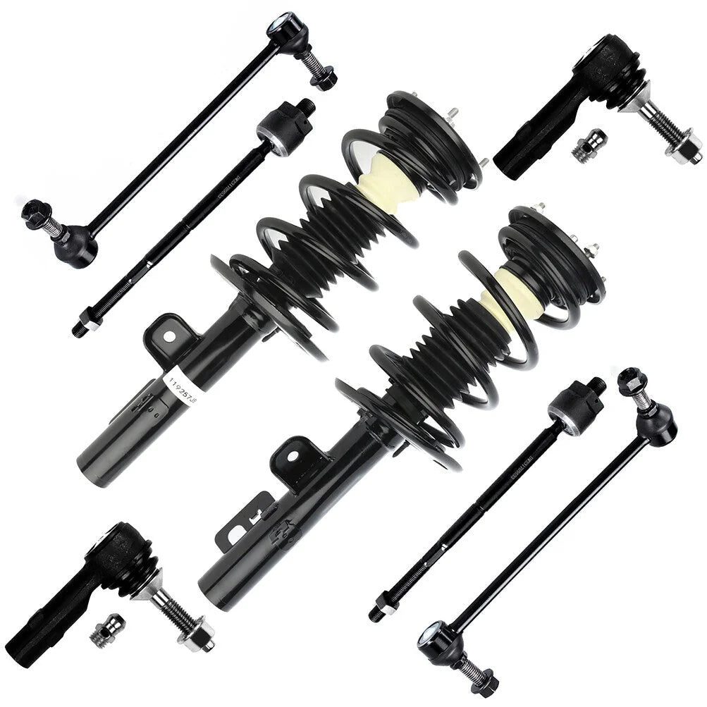 8pc Front Struts 2010 2011 2012 For Ford Flex Spring Sway Bars Outer Tie Rod Kit KOEEP [1]