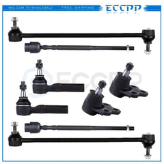 8pcs Fits 2004-2006 2007 2008 Pontiac Steering Outer Inner Tie Rod Sway Bar Kit 6B93BC-57 [1]