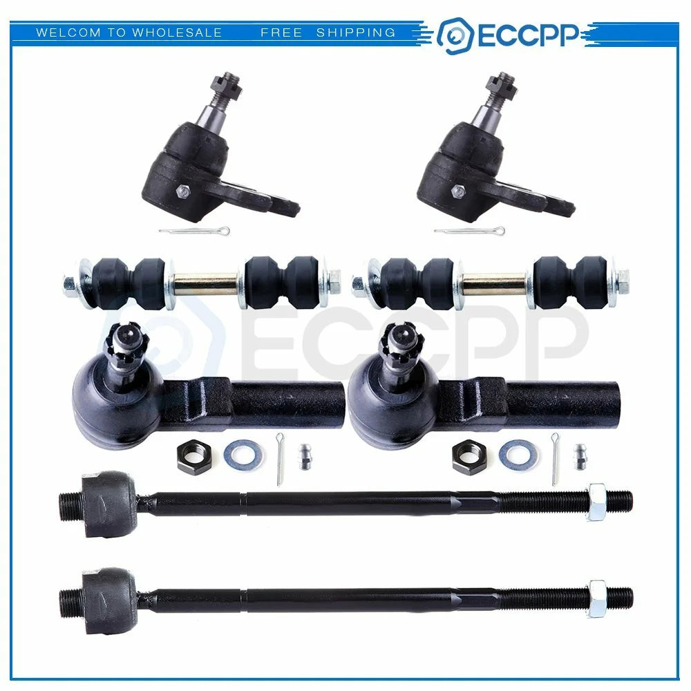 8pcs For 2000-2004 2005 Pontiac Bonneville Front Ball Joints Tie Rods Sway Bars KOEEP [1]