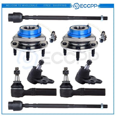 8pcs For 2000-2007 Chevrolet Lower Ball Joint Tie Rods Wheel Hub Bearing w/ABS KOEEP [1]
