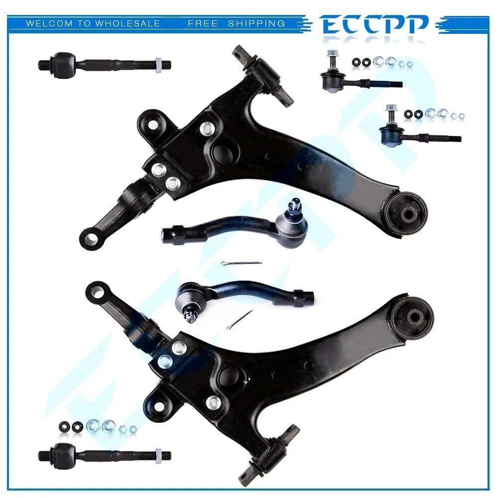 8pcs Front Lower Control Arms Tie Rods Sway Bars For 2001 - 2006 Kia Optima KOEEP [1]