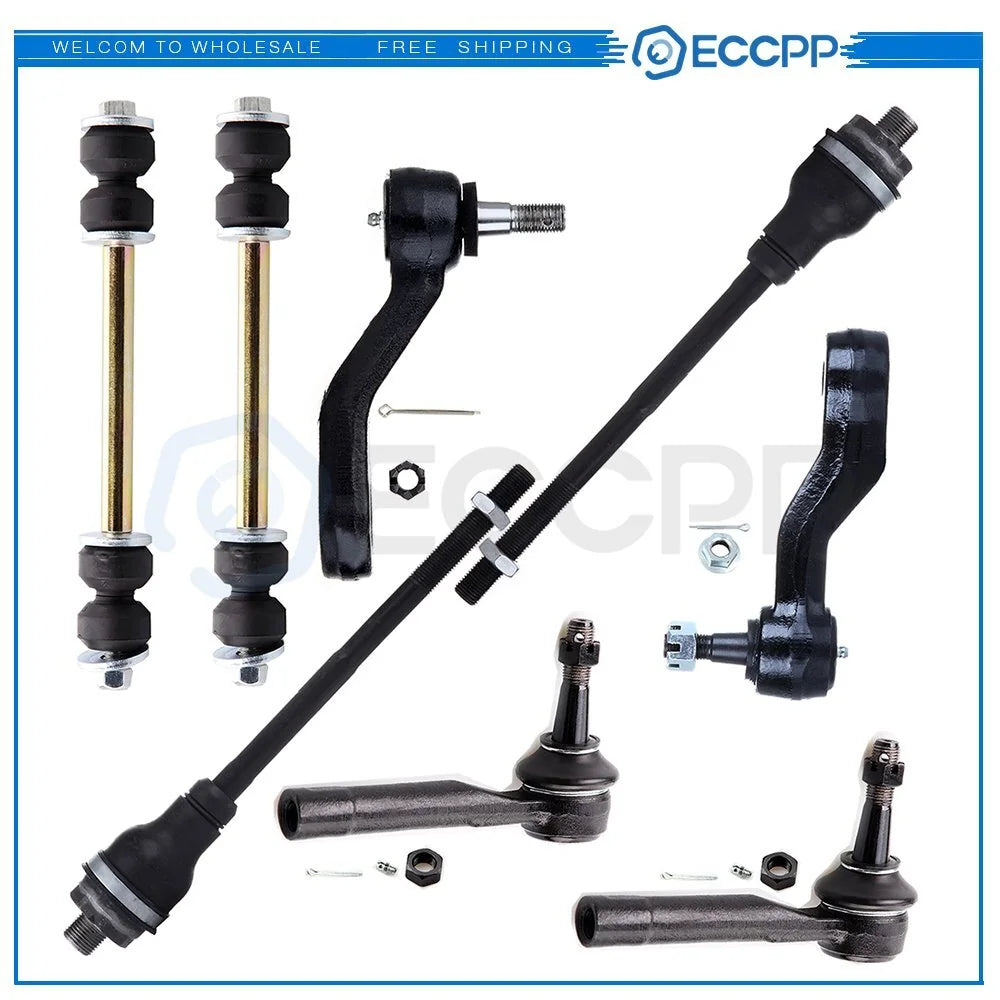 8pcs Front Sway Bars Tie Rods Pitman Idler Arm Kit For 2001-06 GMC Yukon XL 1500 KOEEP [1]