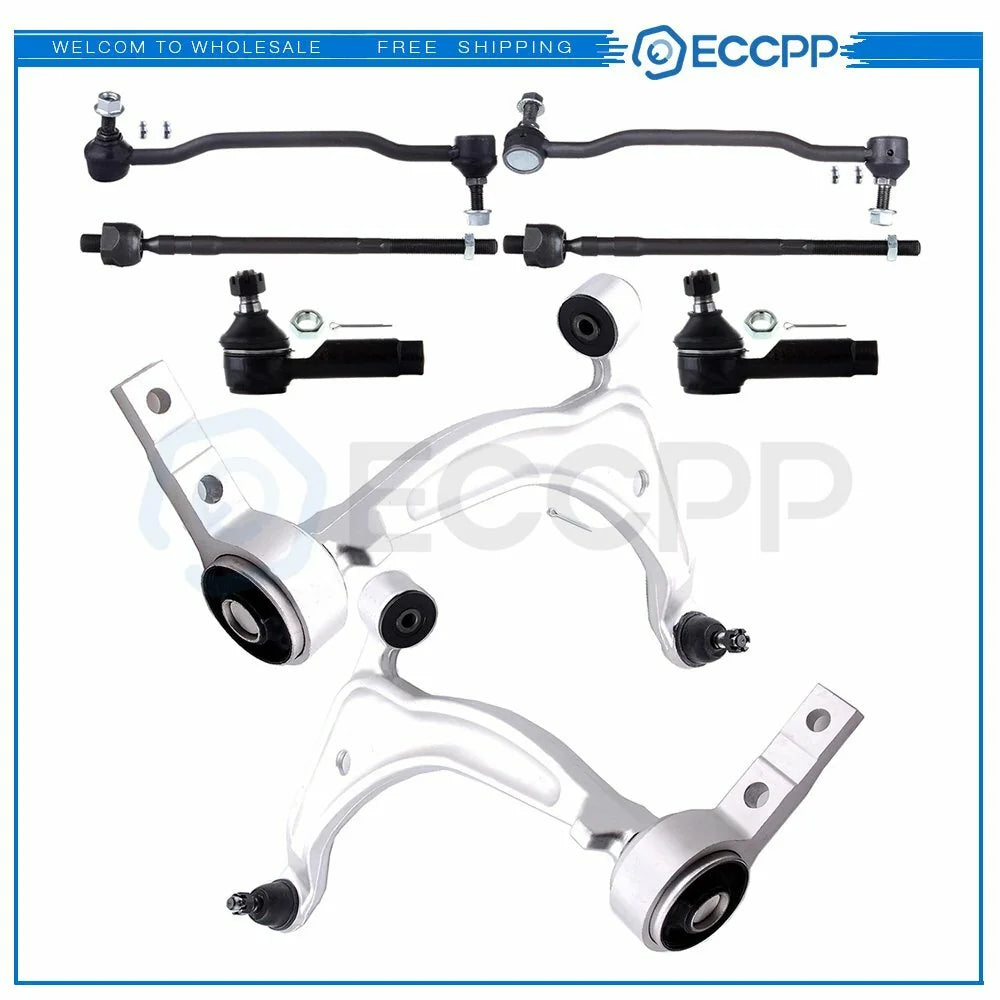 8pcs Lower Control Arms Ball Joints Tie Rods For 02-08 Nissan Altima Maxima 3.5L 6B93BC-57 [1]