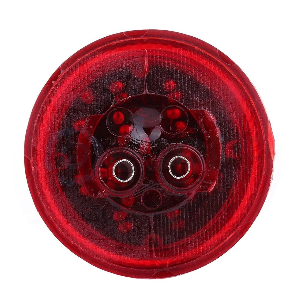 8x 2" Red 9LED Side Marker Clearance Tail Light Round for Truck Trailer &Grommet KOEEP [4]