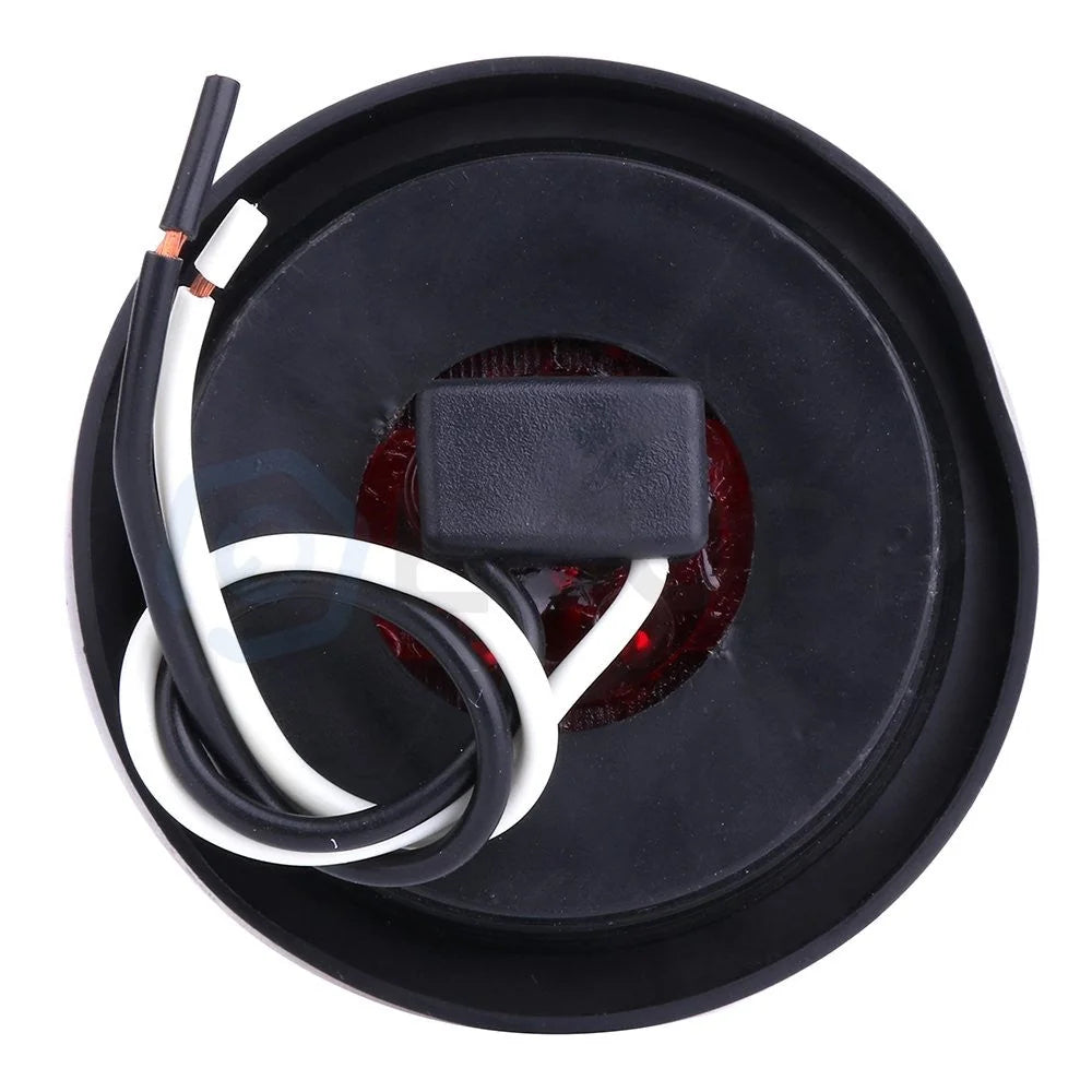 8x 2" Red 9LED Side Marker Clearance Tail Light Round for Truck Trailer &Grommet KOEEP [9]
