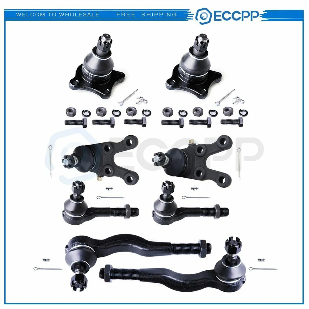 8x Front Lower Upper Ball Joints Tie Rods For 1997-2004 Mitsubishi Montero Sport KOEEP [1]