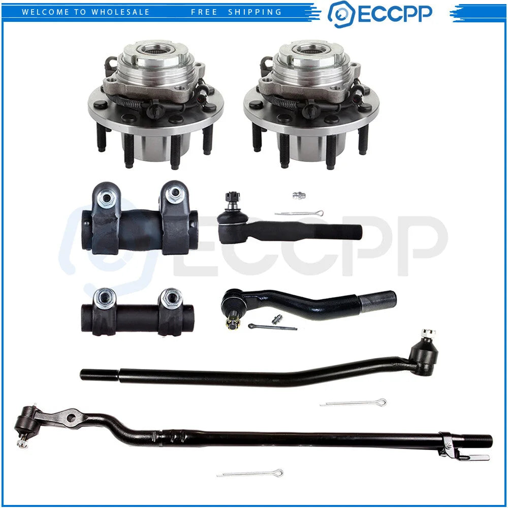8x Front Steering Tie Rod End Link Wheel Bearning Hub For 00-02 Ford Excursion KOEEP [1]
