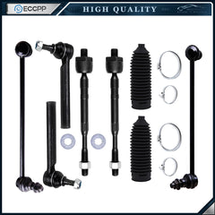 8x Front Sway Bar End Tie Rod End Rack and Pinion Bellow For 03-04 Nissan Murano KOEEP [1]