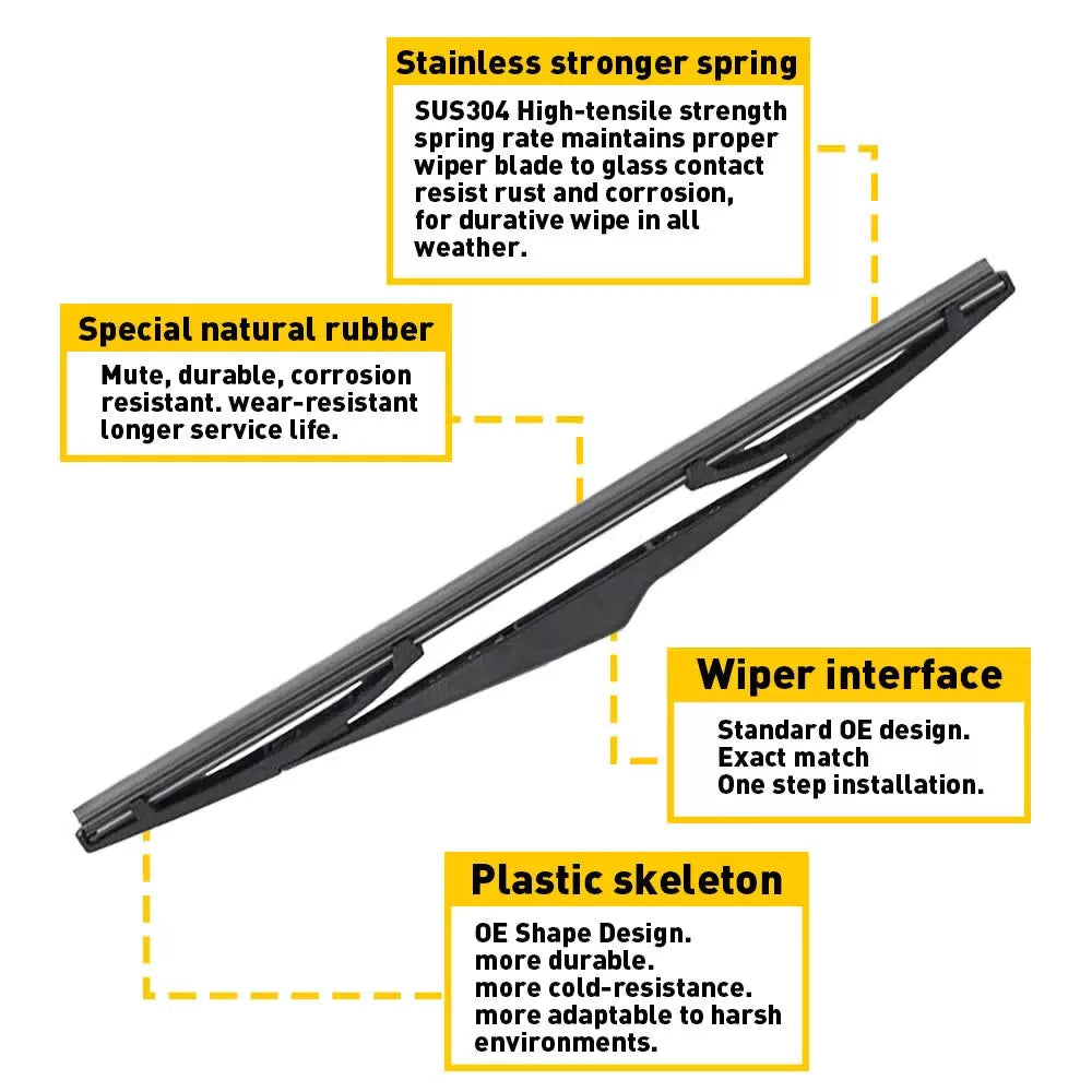 96624648 Fits For 2008-2010 Saturn Vue Rear Windshield Window Wiper Arm w/ Blade 6B93BC-57 [5]