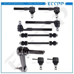 9Pcs Complete Ball Joints Tie Rods Idler Arm Kit For 00-01 Dodge Ram 1500 KOEEP [1]