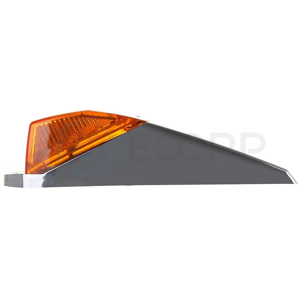 9x Amber 10 inch 17 LED Chrome Cab marker Roof Light for Peterbilt Kenworth KOEEP [8]