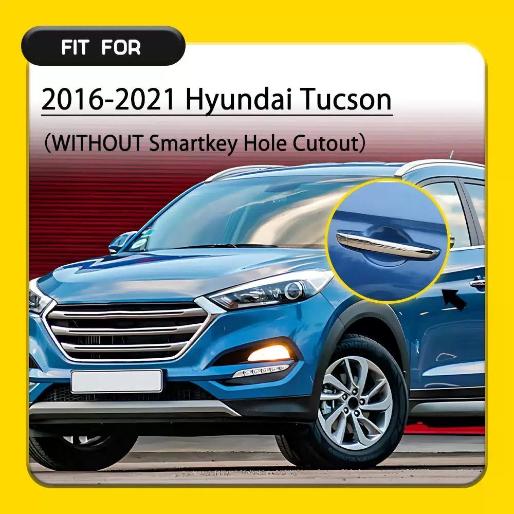 ABS Exterior Door Handle Cover Trim For 2016-2021 Hyundai Tucson Chrome Look EOA 6B93BC-57 [8]
