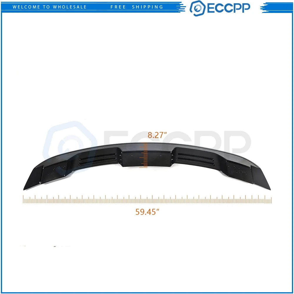 ABS Rear Spoiler For 2015-2021 Mustang Fastback GT500 Style Glossy Black 6B93BC-57 [2]
