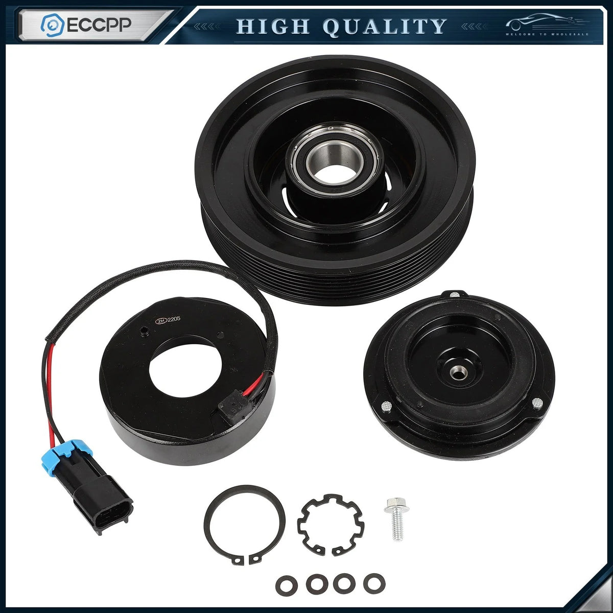 AC A/C Compressor Clutch Kits For Freightliner Cascadia 12.8L 2011-2019 KOEEP [1]