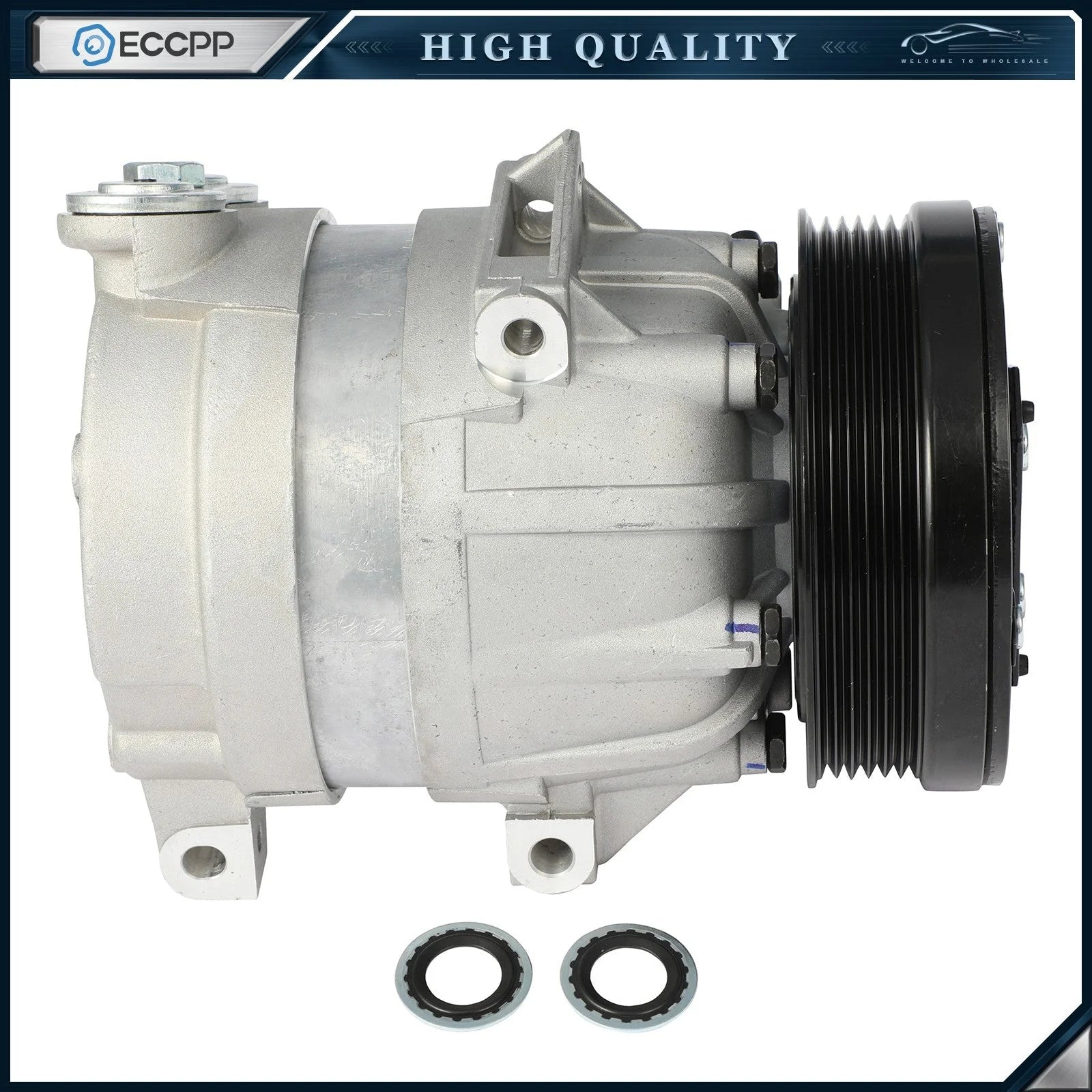 AC Compressor with Clutch Fits Chevrolet Prizm 1.8L 1998 1999 2000 2001 2002 6B93BC-57 [1]