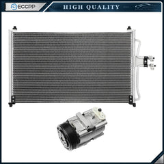 AC Condenser & AC Compressor Cooling Kit For 01-04 Ford Escape Mazda Tribute 6B93BC-57 [1]