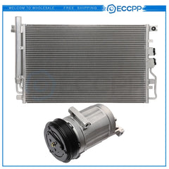 AC Condenser & AC Compressor Cooling Kit For 10-11 Chevrolet Equinox GMC Terrain 6B93BC-57 [1]