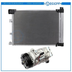 AC Condenser & AC Compressor Cooling Kit For 2013-2015 Nissan Sentra 6B93BC-57 [1]