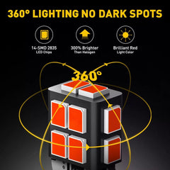 AUXITO 10X LED Parking Light Bulbs 168 194 2825 T10 Wedge Canbus Super Red EOA AUXITO [2]