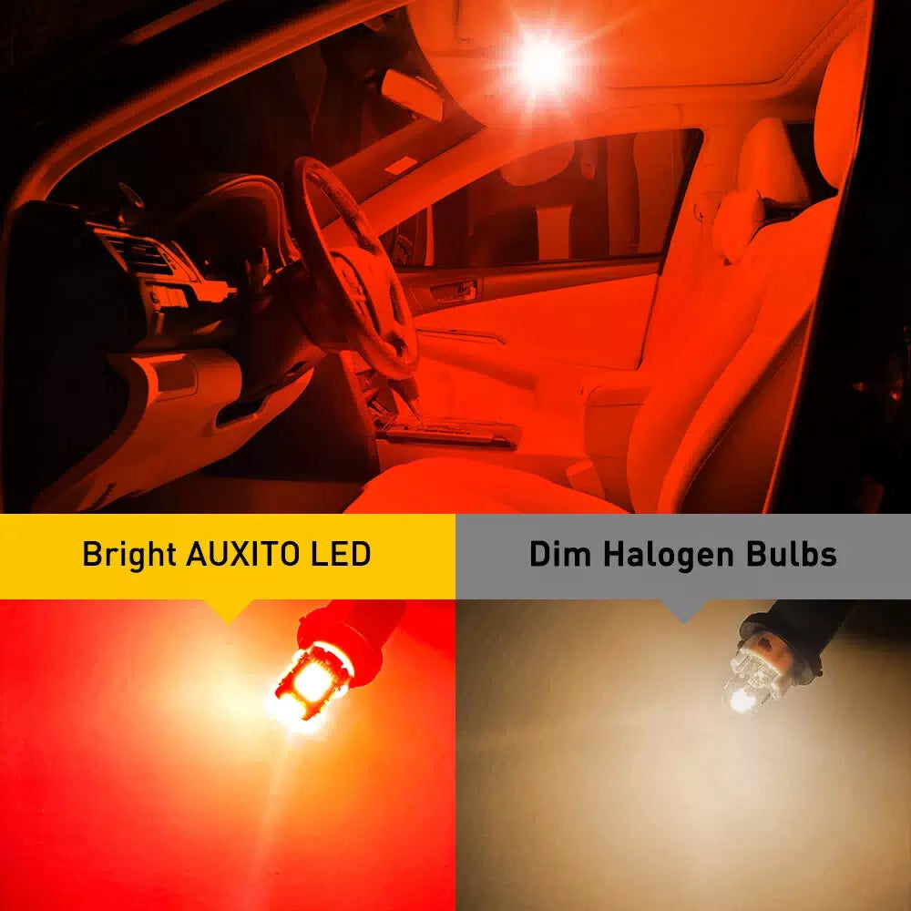 AUXITO 10X LED Parking Light Bulbs 168 194 2825 T10 Wedge Canbus Super Red EOA AUXITO [3]