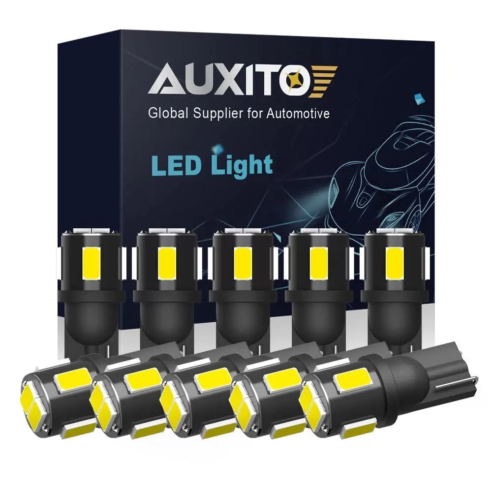 AUXITO 20pcs 6000K T10 194 168 Car Interior Kit Side Marker LED Light Bulb White AUXITO [8]